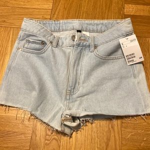 NWT H&M high waisted jean shorts size 4